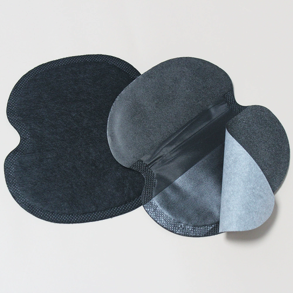 Черные одноразовые прокладки для подмышек, одиночные, антиперспирантные, невидимые, ультратонкие, дышащие, впитывающие пот пластыри.