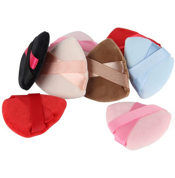 Big triangular belt, sponge, loose powder, powder puff with ribbon
