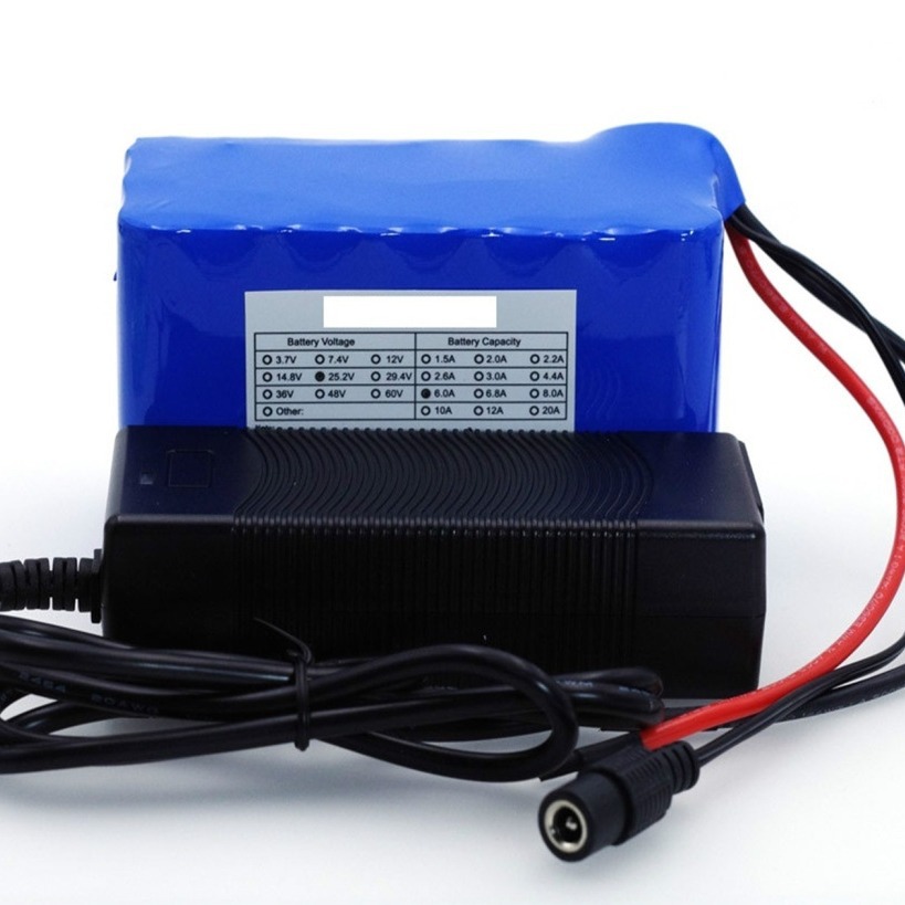 18650锂离子电池组6S3P24V6000Ah电动自行车助力车锂离子电池组带