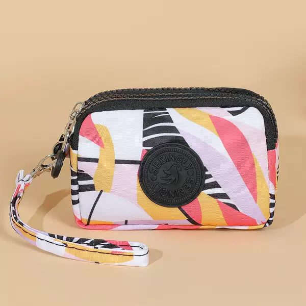 Factory Direct Sales Foreign Trade Coin Purse Color Cross-Border Gift Waterproof Key Bag Nylon Zipper Coin Purse Wholesale