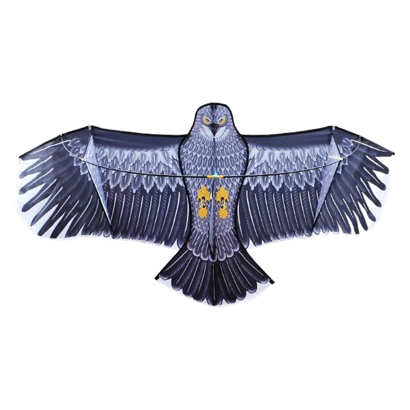Weifang Eagle Kite al por mayor antes de la barra brillante cintura de tela plana águila pequeña águila de acero águila curva cometa tamaño completo para proteger el vuelo