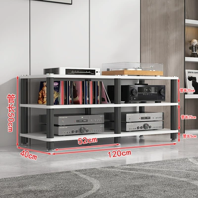 Electric car big tripod | Equipment Cabinet Amplifier Rack - three-layer-black-shelf-white-board