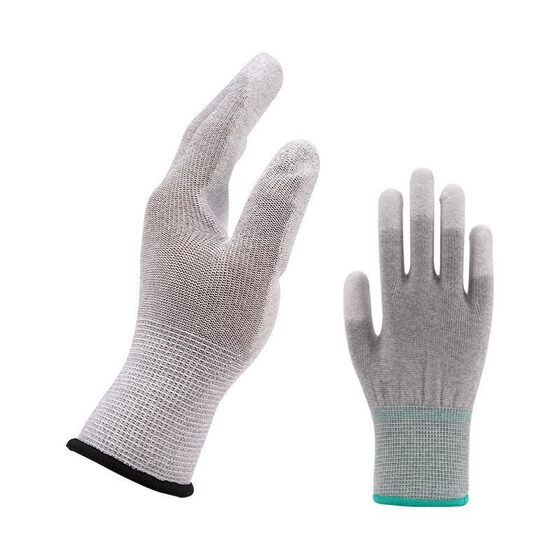 PU finger coated palm gloves anti-static non-slip nylon carbon fiber dust-free work coating labor protection gloves wholesale