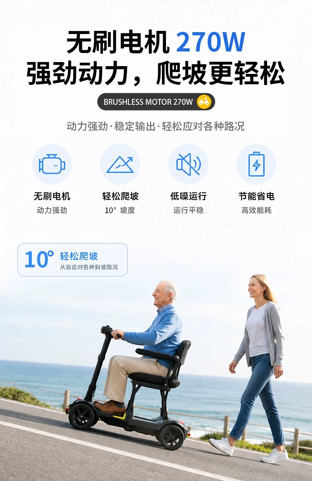 Manufacturer's new electric four-wheeled vehicle is a foldable electric scooter for home use, suitable for the elderly, and can be taken on the subway and airplane