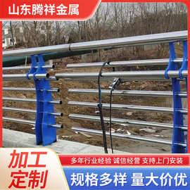 不锈钢栏杆桥梁护栏现场测量安装304不锈钢桥梁隔离护栏