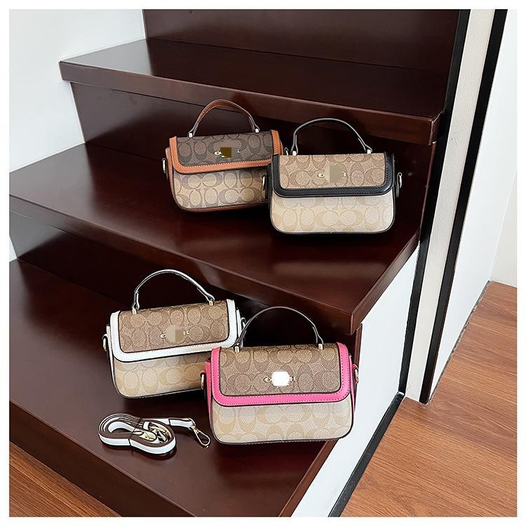 Bolsos de comercio exterior de alta gama, moda femenina, color en contraste, pequeños bolsos cuadrados, verano femenino, nuevos bolsos de mensajero, bolsos de hombro de todo fósforo impresos
