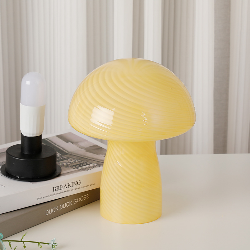 Creative Glass Table Lamp Retro Little Red Book Mushroom Lamp Homestay Study Ins Night Light Bedroom Sleep Bedside Lamp Creative Glass Table Lamp Retro Little Red Book Mushroom Lamp Homestay Study Ins Night Light Bedroom Sleep Bedside Lamp