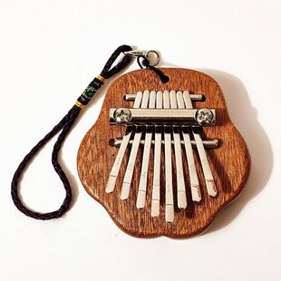 Mini 8-Tone Thumb Piano Kalimba, Handheld Mini Portable Cute Internet-Famous Carved Thumb Piano with 8 Tones