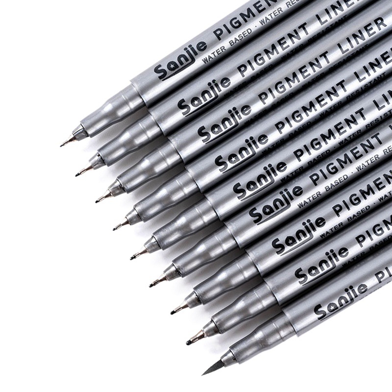 Arte especial impermeable aguja pluma pintada a mano aguja pluma gancho línea dibujo borde bosquejo pluma estudiante pintado a mano gancho línea pluma