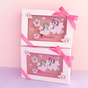 Подарочная коробка из серии Qingyi Fang Tokidoki Sakura HUA с принтом мультяшной бумаги, маленькая подарочная коробка для хранения