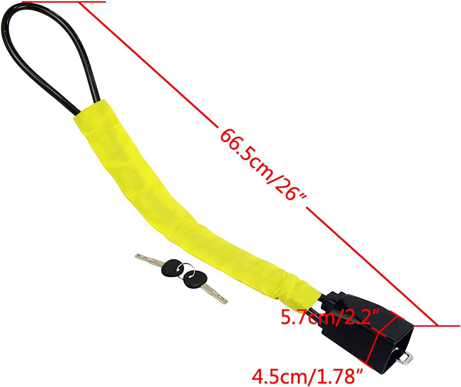 Car Anti-Theft Lock, Safety Belt Buckle Lock, Retractable Steel Cable Lock, Steel Wire Rope Lock