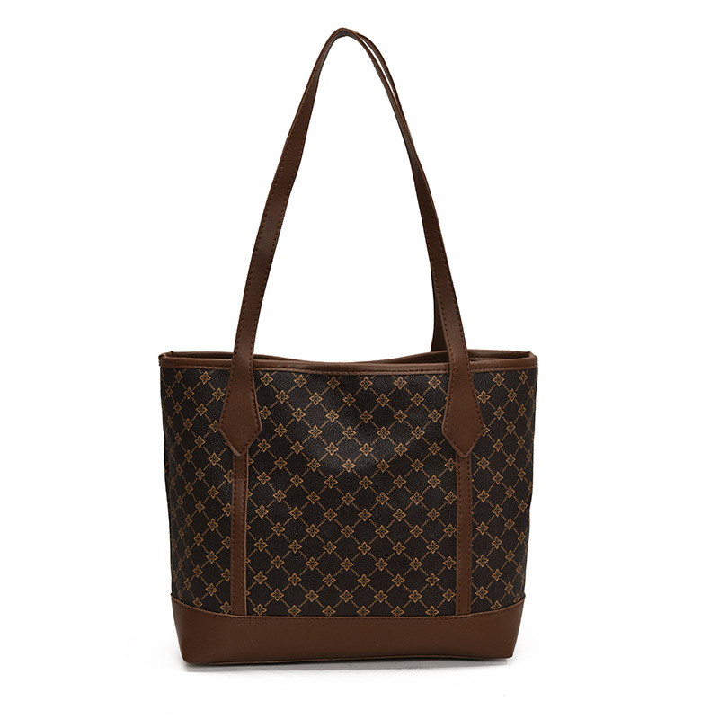 Tide retro bolso de tote 2025 primavera nueva gran capacidad bolso de mamá impresión europea y americana bolso de hombro bolso de mujer