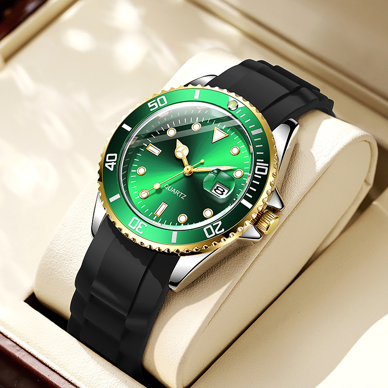 Cinta de silicona verde dorada