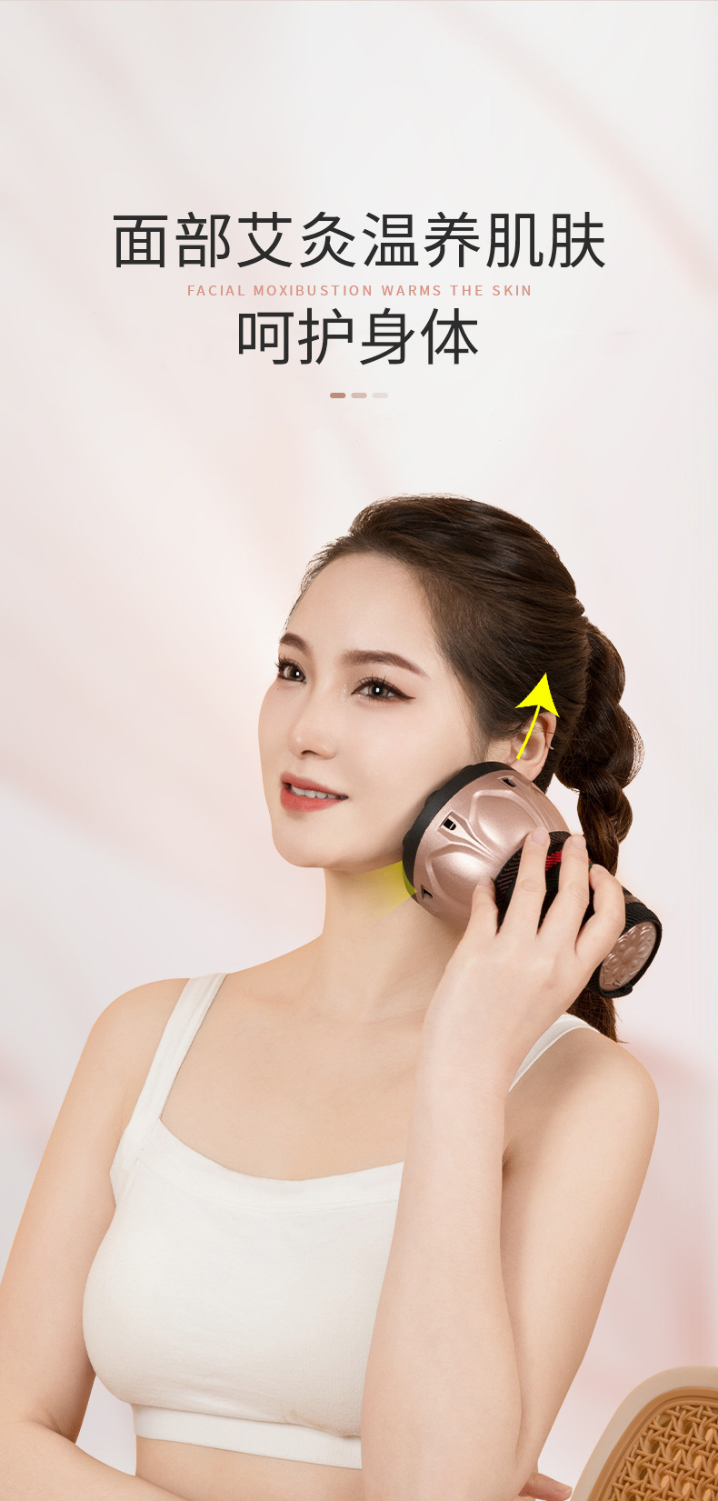 Bian Stone Moxa Roller Jar Handheld Lotus Moxibustion Device with 54 Moxa Sticks for Body Care quality and texture
