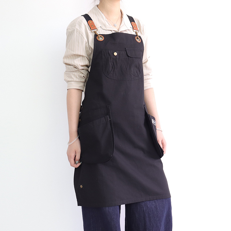 Nuevo delantal transfronterizo de Amazon, logotipo personalizado, longitud ajustable, multicolor opcional, jardín floral, ropa de trabajo, delantal