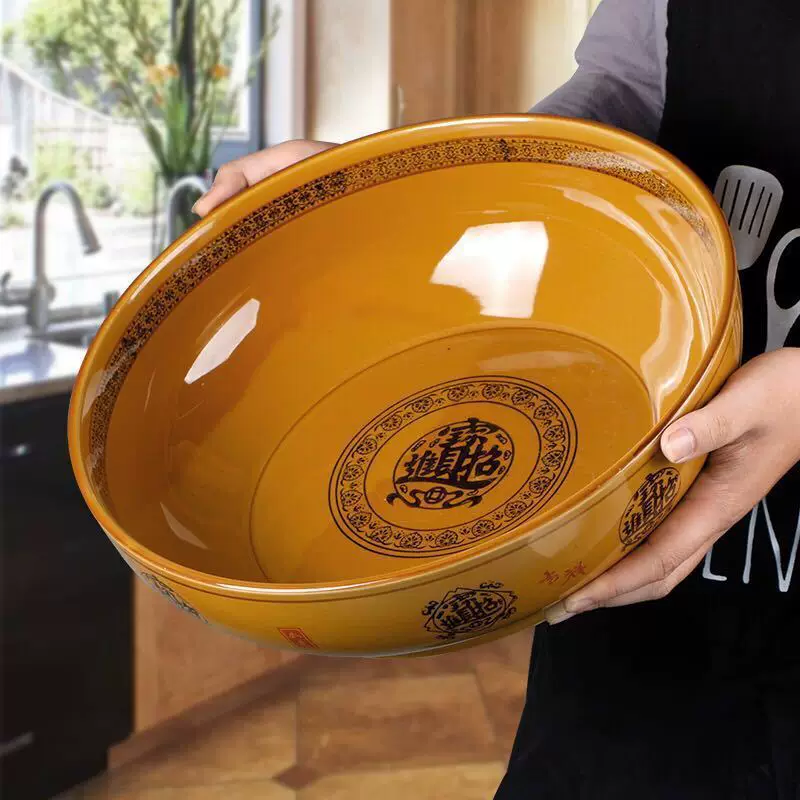 Big ceramic soup bowl for home use, internet celebrity