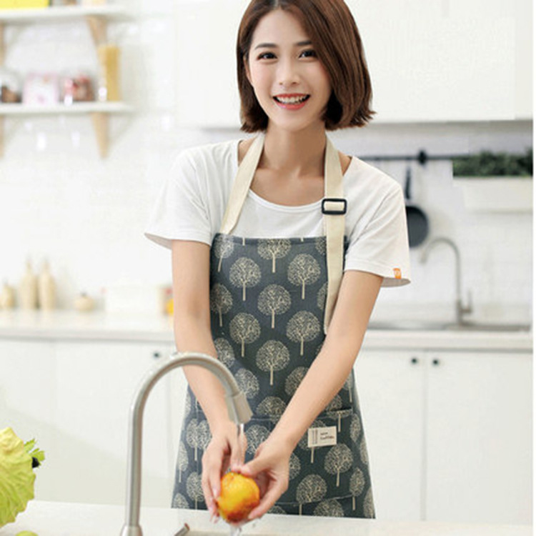 工厂毛巾围裙防水围裙女厨房日式创意时尚围腰韩版加厚可擦手