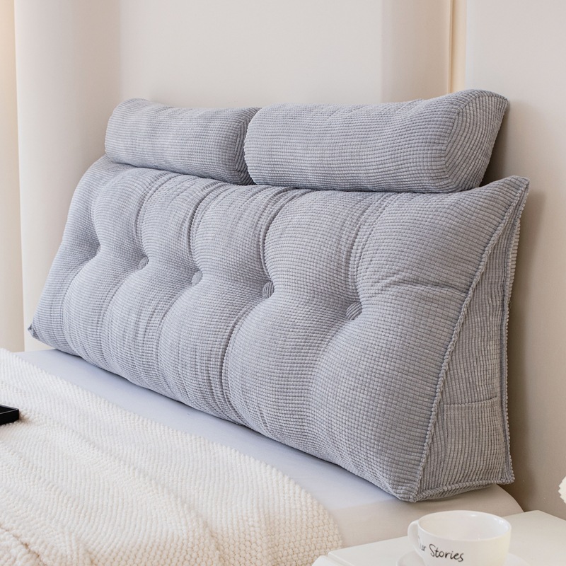 Bedroom Triangle Bedside Soft Cushion Pillow Waist Protector Large Backrest Tatami Double Living Room Sofa Cushion Removable and Washable