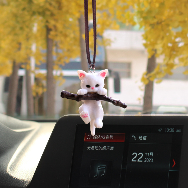 Dibujos animados transfronterizos lindo perrito colgante de coche colgante de coche rojo colgante de coche decoración de coche espejo retrovisor colgante
