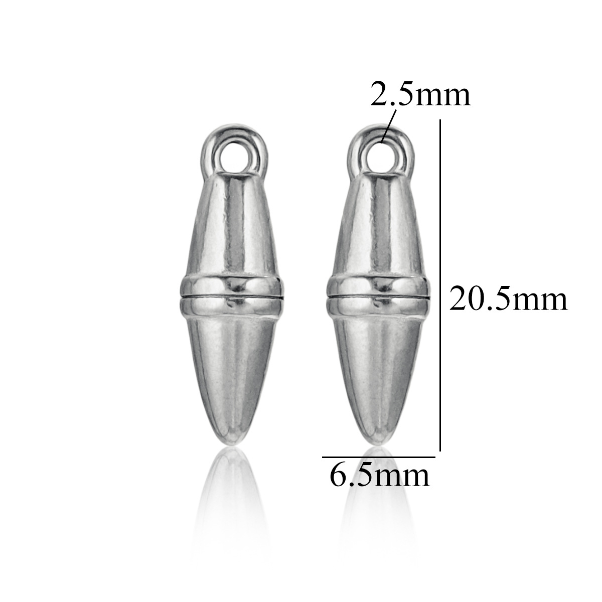 Colgante de acero inoxidable colgante de acero inoxidable colgante de acero de titanio 18K oro de color accesorios collar joyería DIY pequeño colgante al por mayor