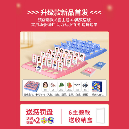Guess Who I Am Detective Board Game for Kids, Brain Teaser Parent-Child Interactive Game, Celebrity Guessing Card Game Toy