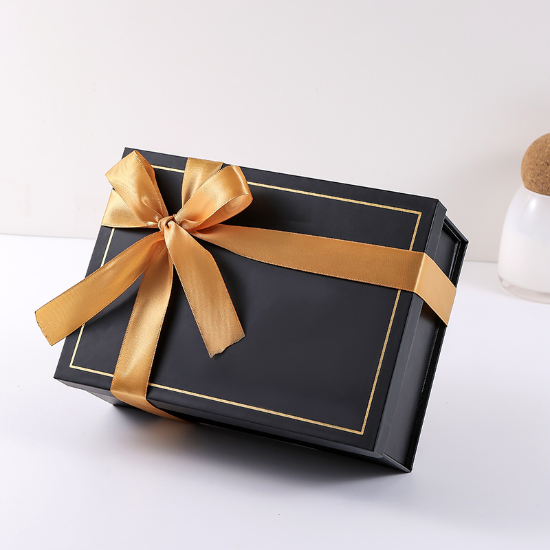 Caja de regalo plegable, arco, caja de regalo de cumpleaños, caja de regalo de cinta de una pieza, caja de embalaje de regalo transfronteriza