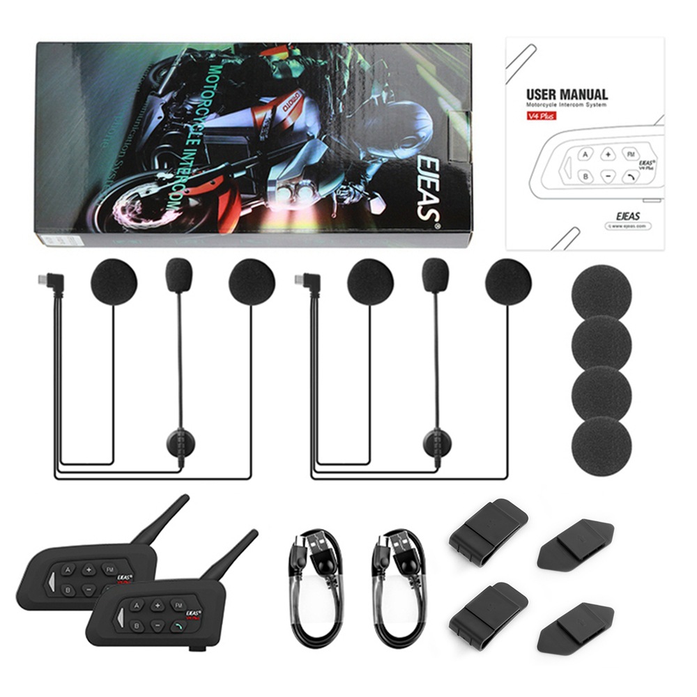 Ejeas Brand V4Plus Motorcycle Helmet Bluetooth Headset Helmet Intercom Headset Motorcycle Bluetooth Headset