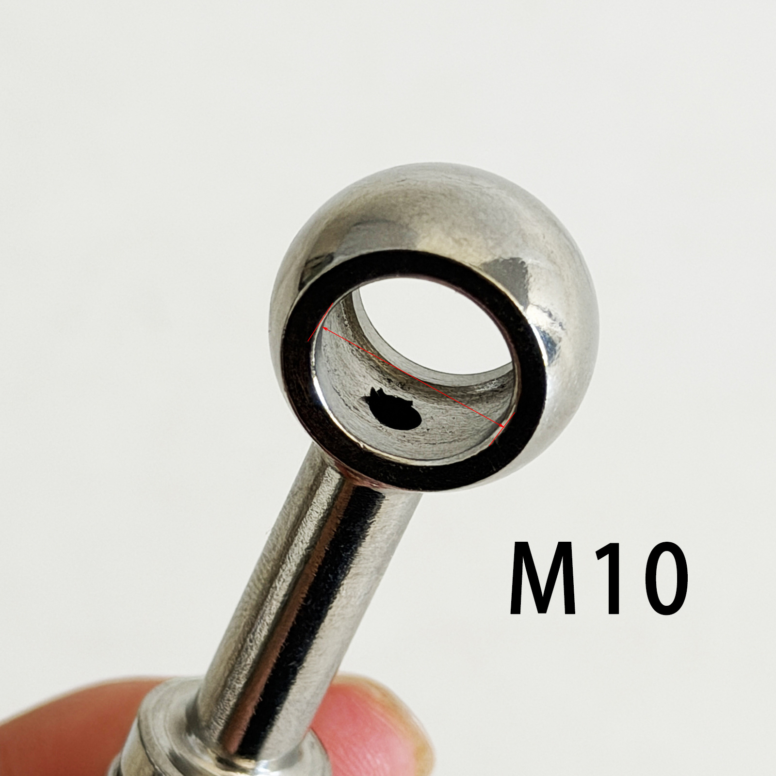 M10 stainless steel fish-eye 4-piece set of connectors 0/28/90 degree brake hose coupler with threaded integrated crimping connector