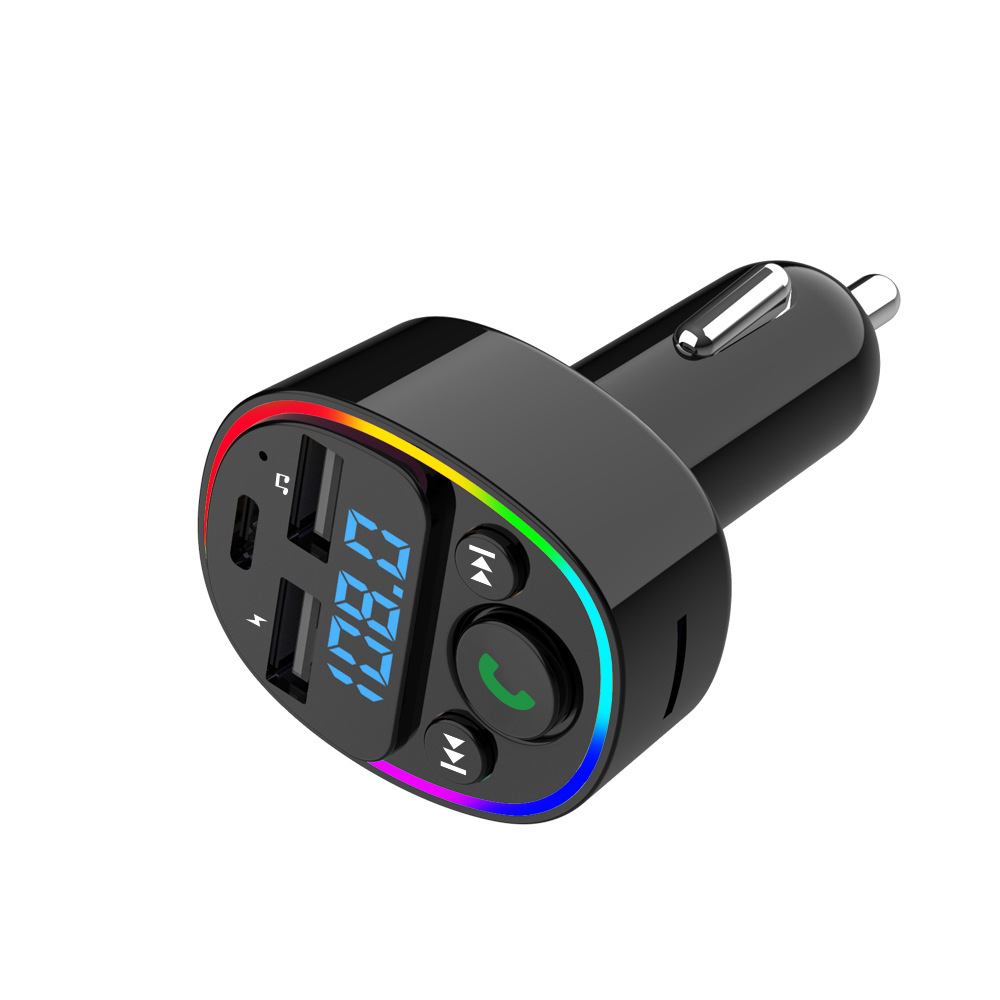 G67车载MP3播放器蓝牙免提通话U盘式插卡点烟器汽车fm调频发射器