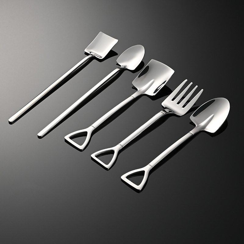 Stainless Steel Watermelon Coffee Spoon And Fruit Fork Set_voghion.com