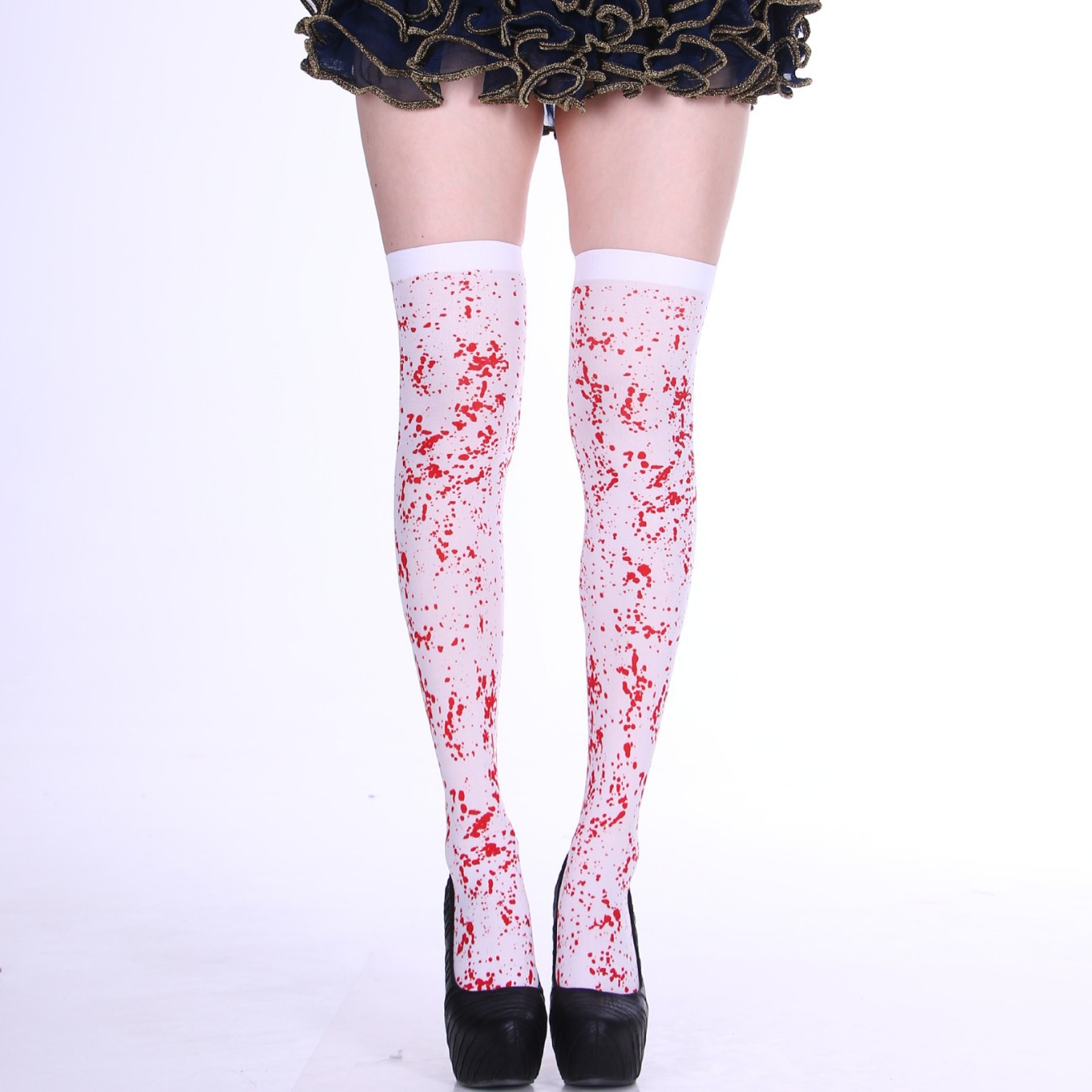 Los fabricantes suministran las medias del Festival del partido de Halloween Festival visten accesorios de ropa calcetines sobre la rodilla calcetines de sangre calcetines de enfermera