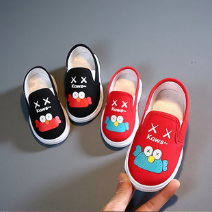 Daifa Spring and Autumn Children's Canvas Shoes Fashion Baby Board Shoes Girls' Breathable Single-layer Shoes Boys Casual Shoes Small and Medium-sized Children