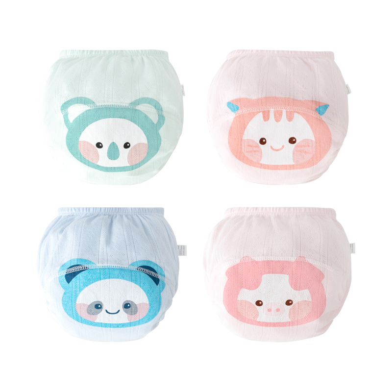 Pantalones de entrenamiento para bebé, tipo verano A, gasa lavable, ropa interior de algodón para niños, pantalones de pañales para niños y niñas, pantalones de pañales para bebés