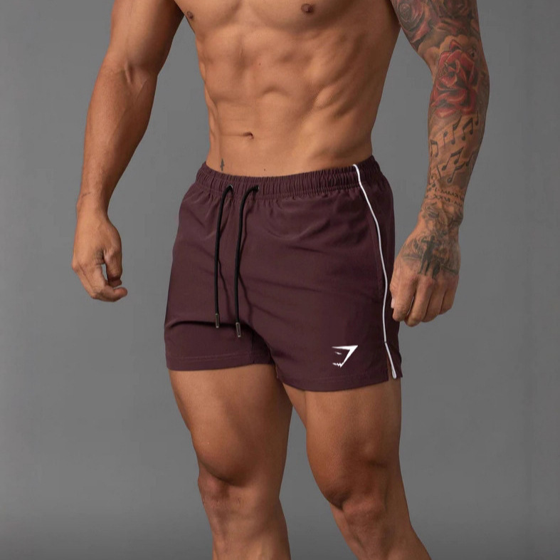 Cross-Border New Gym Muscle Fitness Shorts Men's Summer Sports Running Training Quick-Drying Breathable Shorts Printed Trendy