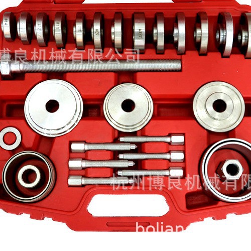 31 piezas de desmontador de ribete de ángulo de elevación sin desmontaje, extractor de cojinetes de cubo de rueda, herramientas de desmontaje e instalación de cojinetes de rueda delantera