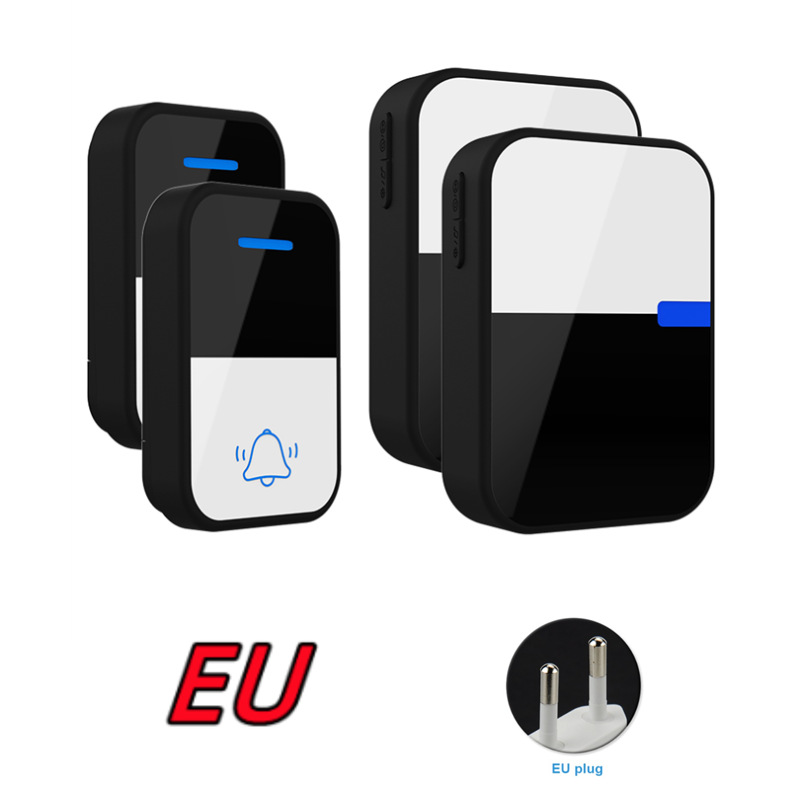 [Battery] remota pared penetrable inalámbrica timbre electrónico de cuatro niveles de alto volumen de llamada recordador CR2032