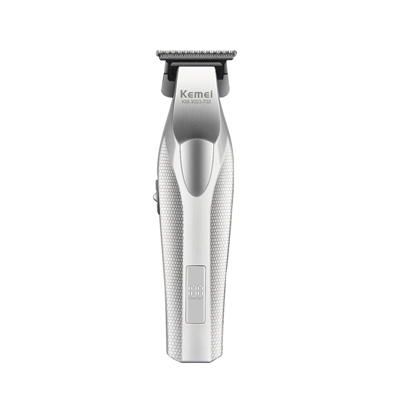 Cortadora de Pelo Eléctrica Profesional KM-3023 de Metal Silencioso con Pantalla Digital para Peluquería