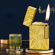 P 49663 Metal Embossed Sunflower Lighter ������̫�������
