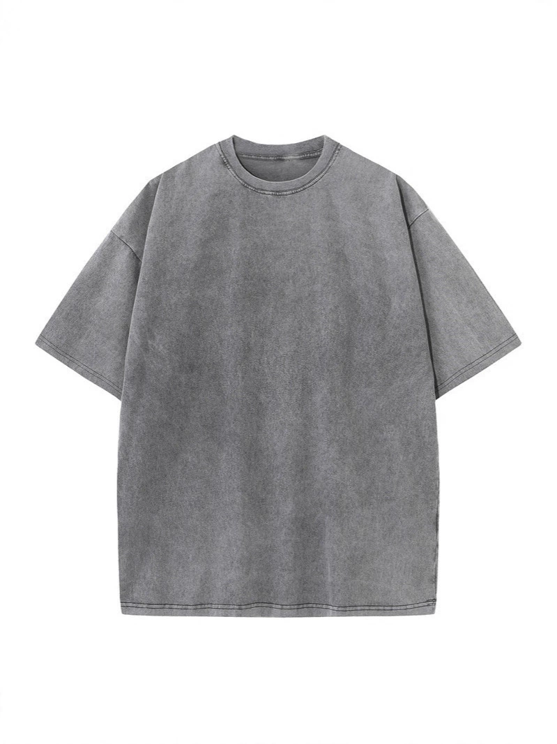 Cotton retro short sleeve T-shirt, oversize