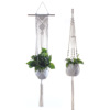 Flowerpot, woven creative plant lamp, hanging basket, cotton and linen