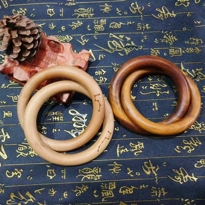 現物卸売り天然桃木乾坤輪陽腕輪雷撃木乾坤輪腕輪手磨き一体成型|undefined