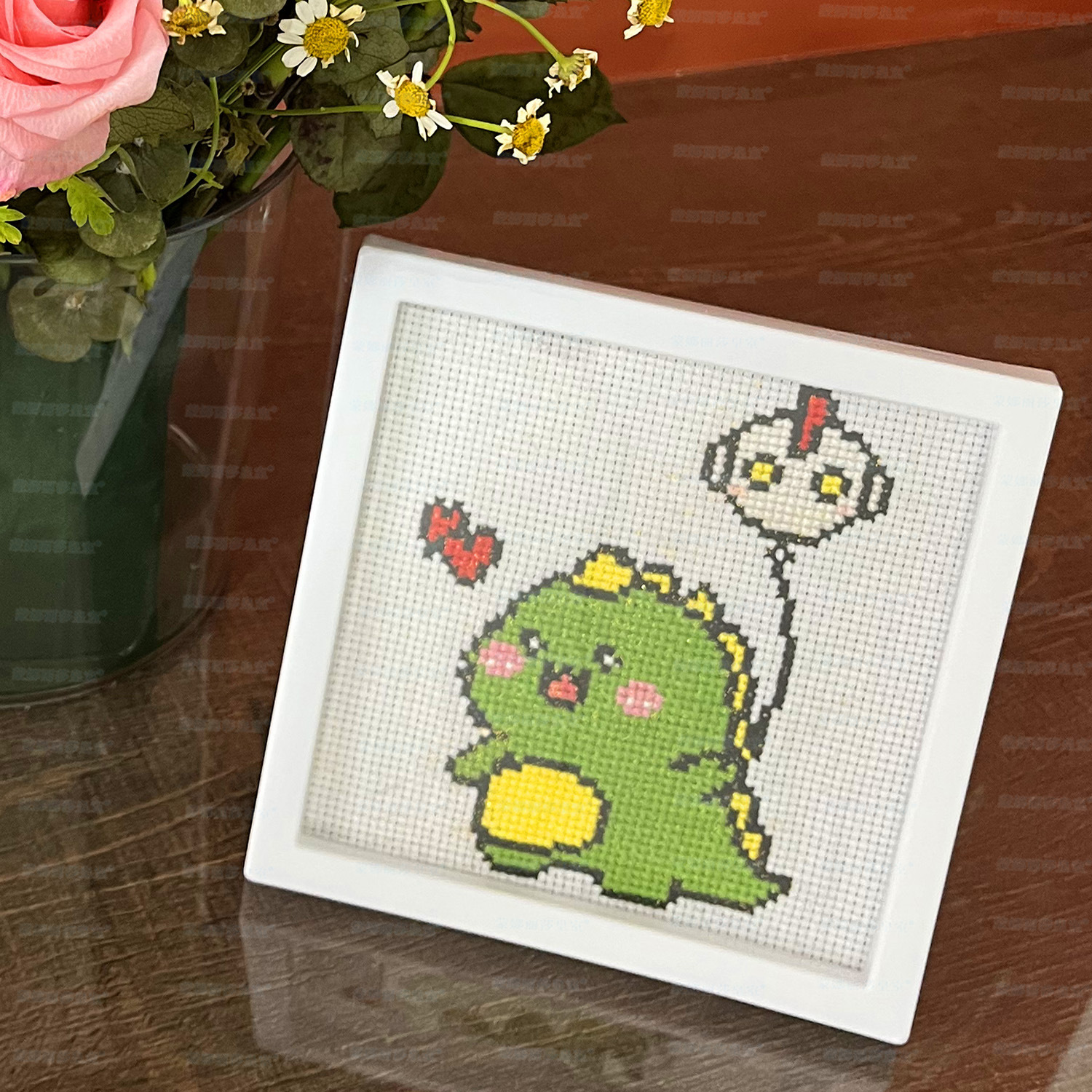 【Colección con marco】Auténtico punto de cruz de la Mona Lisa, punto de cruz infantil con dibujos animados. image 26