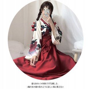 Han Dynasty Female Cross-Collar Skirt Student Costume Long Fairy Daily Wear Wide-Sleeved Chinese Style Kimono