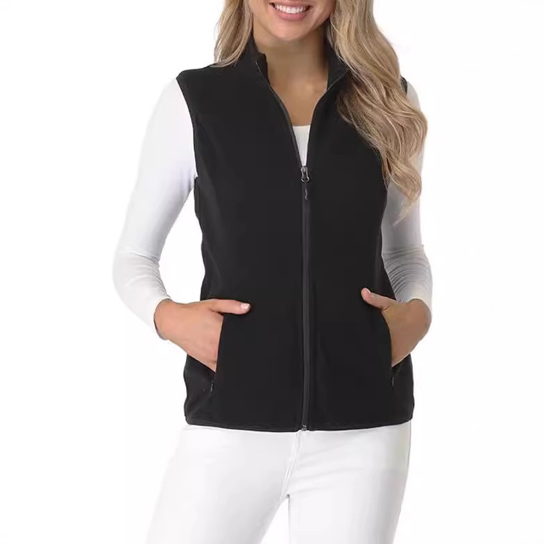 2026 Amazon Cross-Border European and American Autumn and Winter Women's Fleece Vest Soft Sleeveless Jacket Stand Collar Polar Fleece Vest 2026 Amazon Cross-Border European and American Autumn and Winter Women's Fleece Vest Soft Sleeveless Jacket Stand Collar Polar Fleece Vest