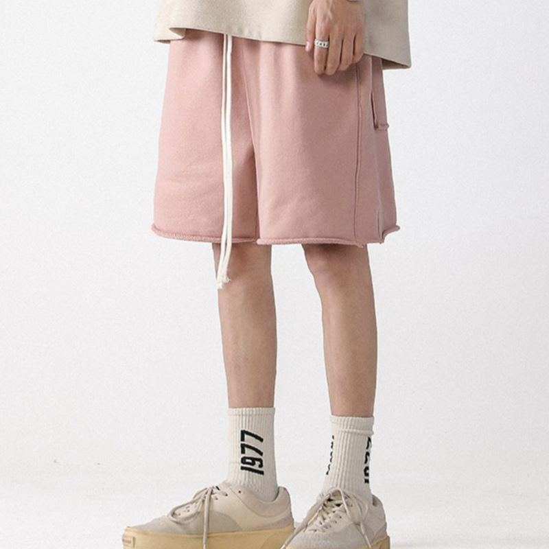 Wei Pants Shorts Men's Summer American Style Retro Trendy Brand Pink Five-Five Medium Pants Loose Casual Running Sports Pants