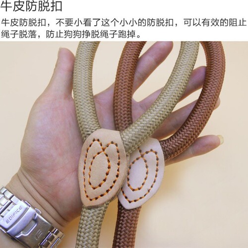 Dog leash P rope small and medium-sized dogs explosion-proof dog walking chain lengthened thick leash P chain hot sale