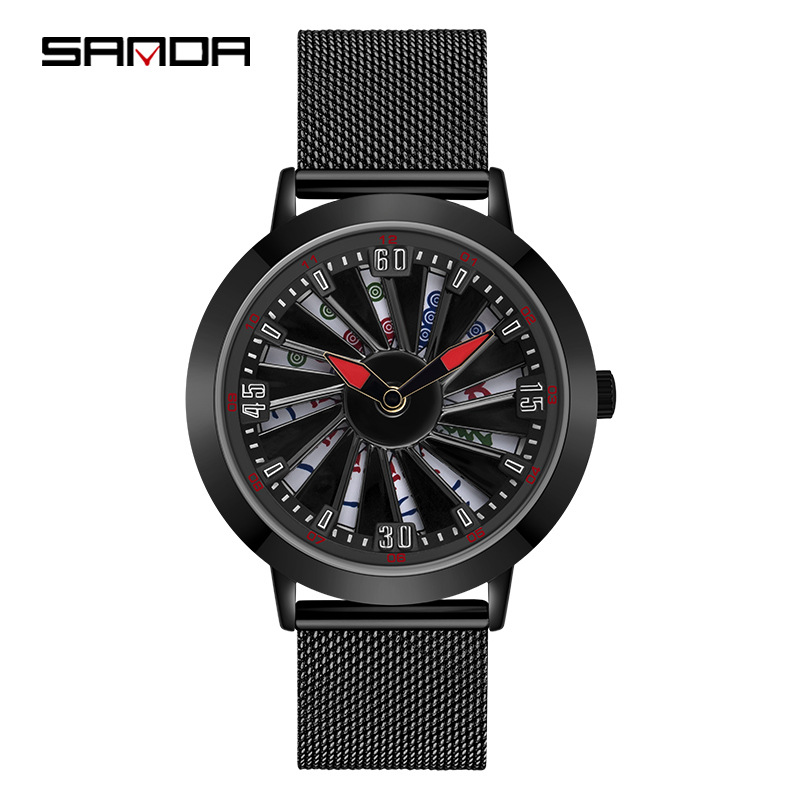 1045 메쉬 벨트 블랙