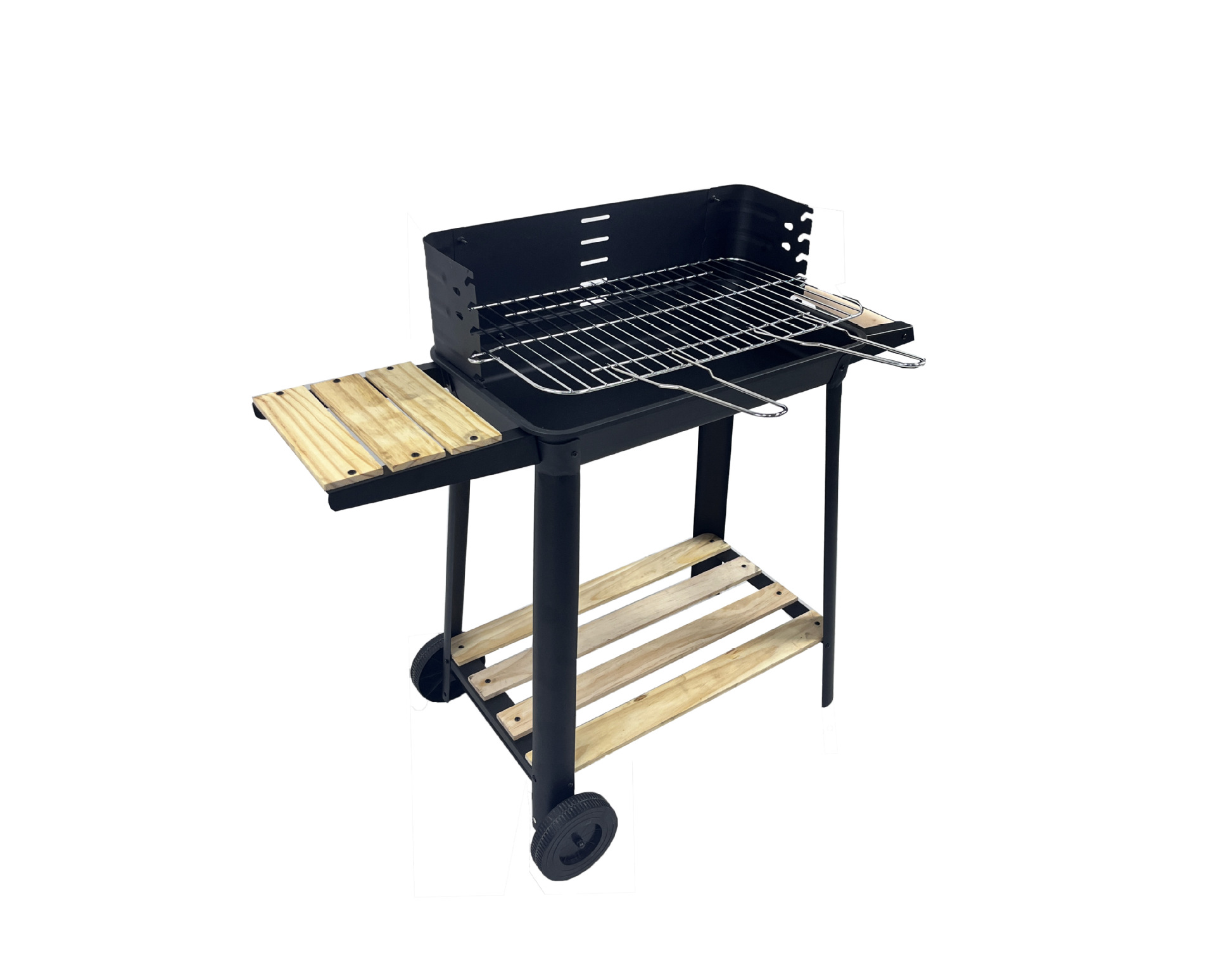 Soy una fábrica Parrilla de barbacoa de carbón grande engrosada camping barbacoa estufa barbacoa ruedas carro estufa bosque estufa