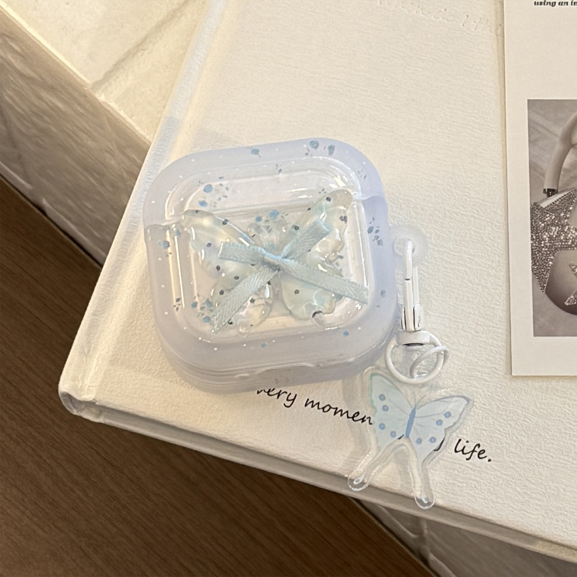 Mariposas para AirPods4 cubierta de protección de 3 generaciones de colgantes 1 / 2 auriculares Bluetooth de Apple cubierta blanda pro2