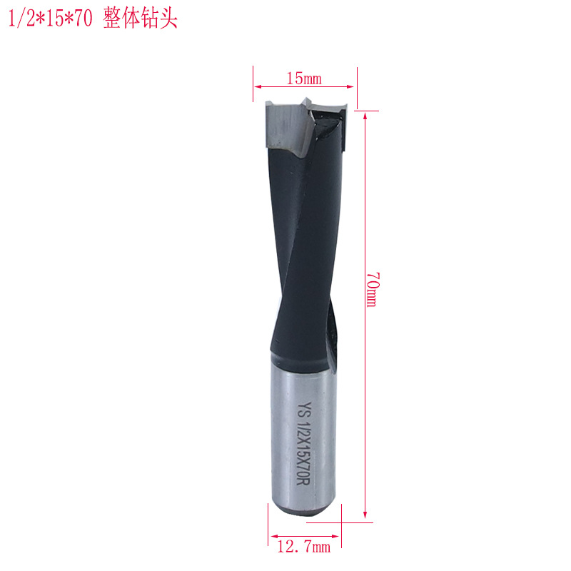 Máquina de grabado al por mayor, abridor de 35 agujeros, broca para trabajar la madera, vástago de 1/2, sierra de aleación de tres hojas, broca de bisagra tres en uno.